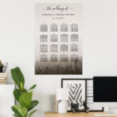 Poster Rustic Forest Misty Paysage Mariage Siège (Bureau à domicile)
