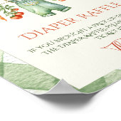 Poster Rustic Gender Neutral Sprout Baby Shower Diaper (Coin)