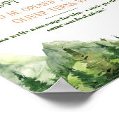 Poster Rustic Green Woodland Temps Capsule Premier annive (Coin)