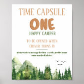 Poster Rustic Green Woodland Temps Capsule Premier annive (Devant)