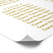 Poster Rustic Greenery Wedding Table Plan (Coin)