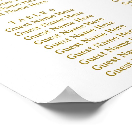 Poster Rustic Greenery Wedding Table Plan (Coin)