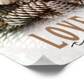 Poster Rustic Holiday Love and Joy Pine Cone (Coin)