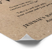 Poster Rustic Kraft Script Devine Combien D'Écran De Jeu (Coin)