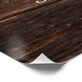 Poster Rustic La Nuit Avant Le Dîner De Répétition Bienve (Coin)