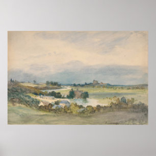 Poster Rustic Landscape, Vintage Extensive landscape