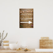 Poster Rustic Lantern Lumières Directions (Cuisine)
