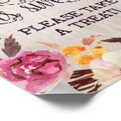 Poster Rustic Love est Sweet Mariage Fête des mariées Déc (Coin)