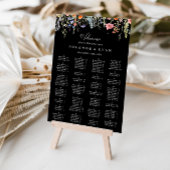 Poster Rustic Meadow Botanical Alphabetical Seating Chart