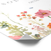 Poster Rustic Meadow Botanical Wedding Welcome Sign (Coin)