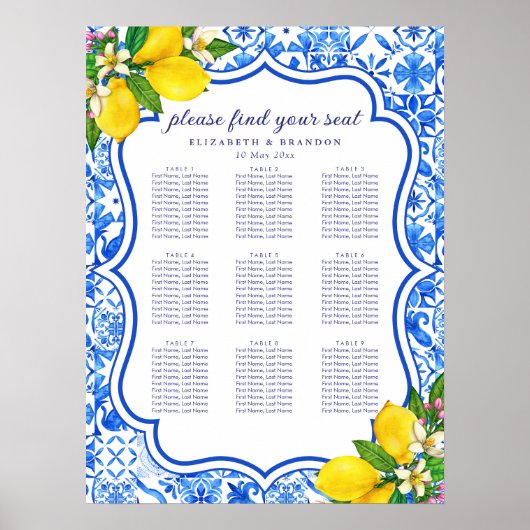 Poster Rustic Mediterranean Wedding with Lemons (Devant)