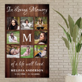 Poster Rustic Memorial 8 Photo Collage funéraire