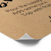 Poster Rustic Mimosa Bar Sign Mariage (Coin)