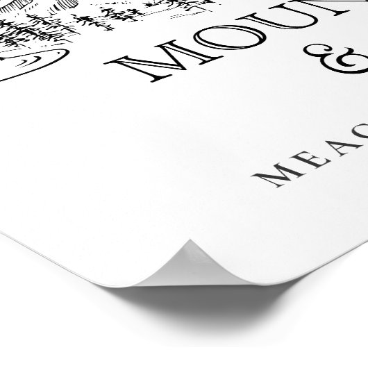 Poster Rustic Mountains & Martinis Camp Bachelorette (Coin)