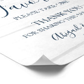 Poster Rustic Pink Floral Spring Wedding Favors Sign (Coin)