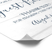 Poster Rustic Pink Floral Spring Wedding Guest Book Sign (Coin)