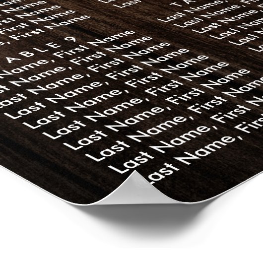 Poster Rustic Purple Blue Floral Wedding Seating Chart 12 (Coin)