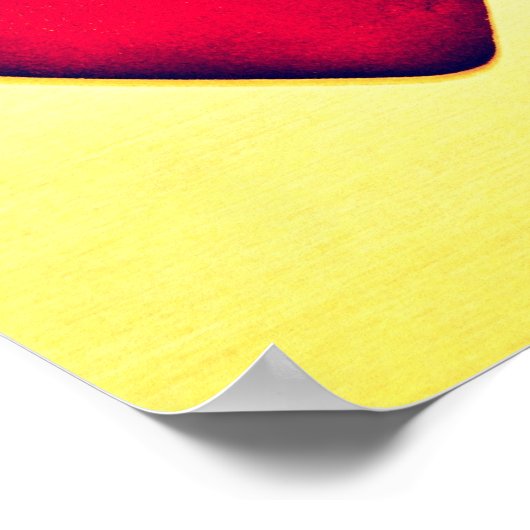 Poster Rustic Red Heart Saint Valentin Amour (Coin)