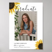 Poster Rustic Sunflower Graduation (Devant)