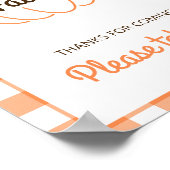 Poster Rustic Sweet Citrouille Automne Baby showers Faveu (Coin)