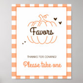 Poster Rustic Sweet Citrouille Automne Baby showers Faveu (Devant)