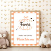 Poster Rustic Sweet Citrouille Automne Baby showers Faveu