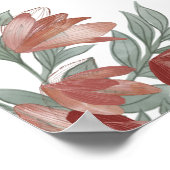 Poster Rustic Terracotta Floral Wedding Sign (Coin)