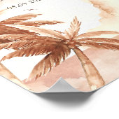 Poster Rustic Tropical Palms Wedding (Coin)