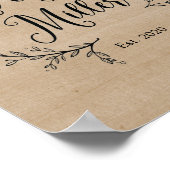 Poster Rustic Vines M. et Mme Miller signent (Coin)