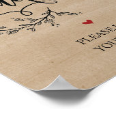 Poster Rustic Vines salle de Mariages - panneau femmes (Coin)