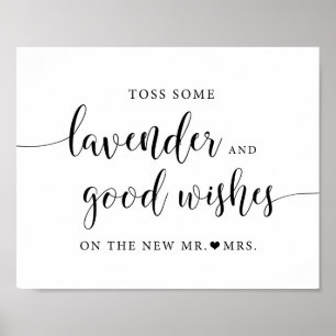 Poster Rustic Wedding Send Off Lavender Toss Sign