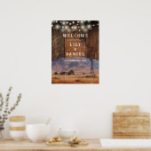 Poster Rustic Western Barn Wedding Welcome Sign (Cuisine)