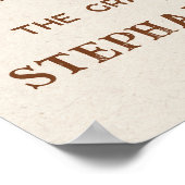 Poster Rustic Western Rope Photo Frame Party Welcome (Coin)