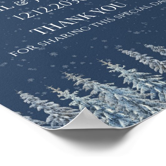 Poster Rustic Winter Forest Wedding Welcome (Coin)