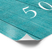 Poster Rustique 50 et fabuleux | Tournesol Turquoise Anni (Coin)