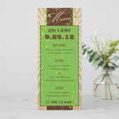 Poster rustique : Apple Green Custom Wedding Menu (Debout devant)