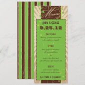 Poster rustique : Apple Green Custom Wedding Menu (Devant / Derrière)