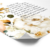 Poster Rustique aquarelle Automne Jardin Fleurs (Coin)