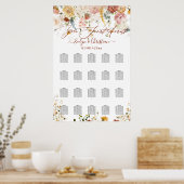 Poster Rustique aquarelle Automne Jardin Fleurs (Cuisine)