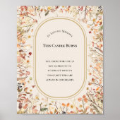 Poster Rustique Automne Beige Mariage Cette Bougie Brûle (Devant)