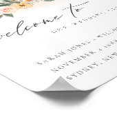 Poster Rustique Automne Citrouille Feuilleté Mariage Flor (Coin)