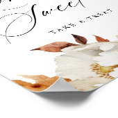 Poster Rustique Automne Floral L'amour est Sweet Faveur S (Coin)