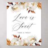 Poster Rustique Automne Floral L'amour est Sweet Faveur S (Devant)