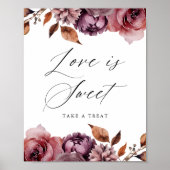 Poster Rustique Automne Floral L'amour est Sweet Faveur S (Devant)