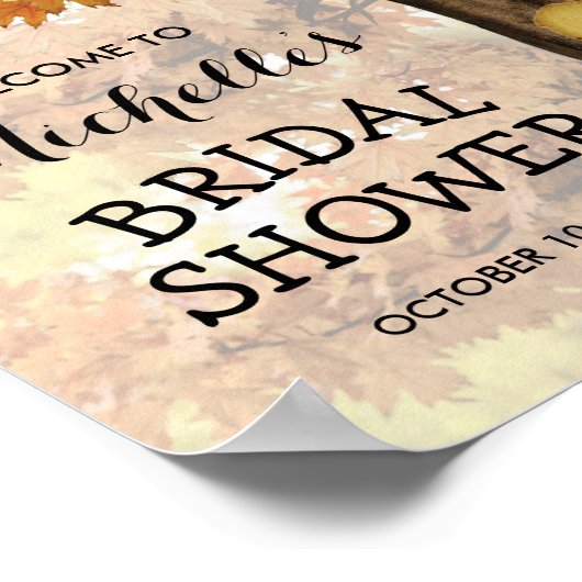 Poster Rustique Automne Lumières arbre d'automne Fête des (Coin)