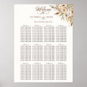 Poster Rustique Automne Rose Botanique Script de Seing Gr (Devant)