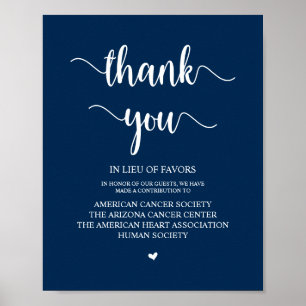 Poster Rustique, Bleu de la Marine, Don Mariage, Contribu