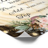 Poster Rustique Blush Floral Enchanted Forest Mimosa Bar (Coin)