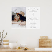 Poster Rustique Botanique Simple Mariage Mariage débranch (Cuisine)