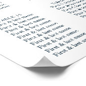 Poster Rustique Bourgogne Marine Bleu & Rouge Beauté Fleu (Coin)